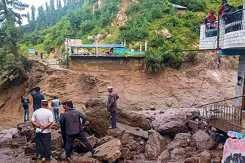 Aftermath of cloudburst in Kullu 